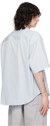 AMI Paris Blue & Off-White Stripe Shirt