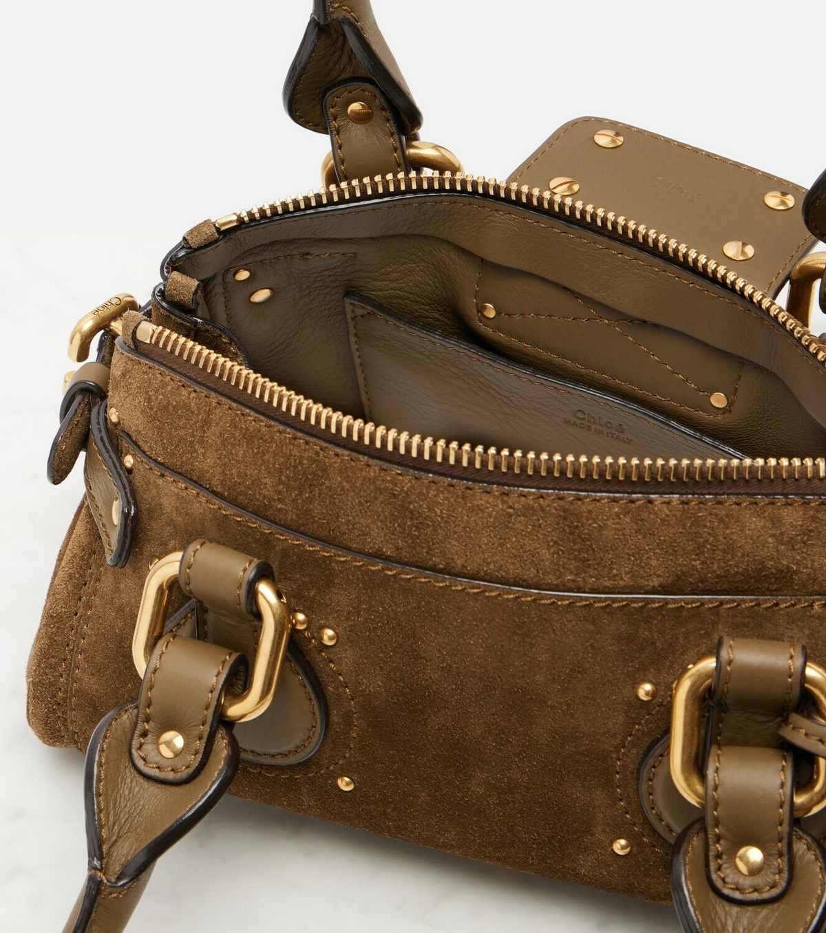 Chloé Paddington Small suede shoulder bag