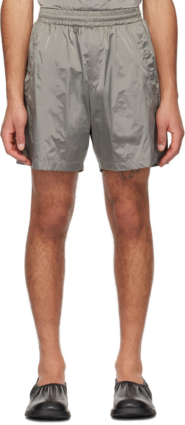 AMOMENTO Black Two Tuck Wide Shorts AMOMENTO