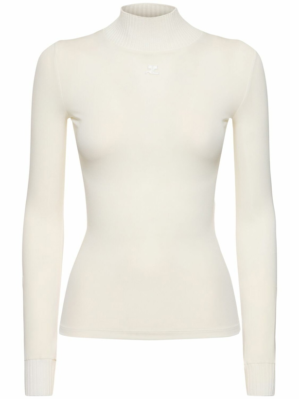 Photo: COURREGES Knit Viscose Blend Logo Top