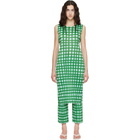 PLEATS PLEASE ISSEY MIYAKE Green Basket Midi Dress