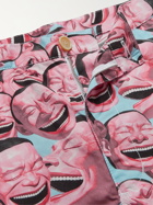 Comme des Garçons SHIRT - Yue Minjun Printed Cotton-Poplin Shorts - Pink - M
