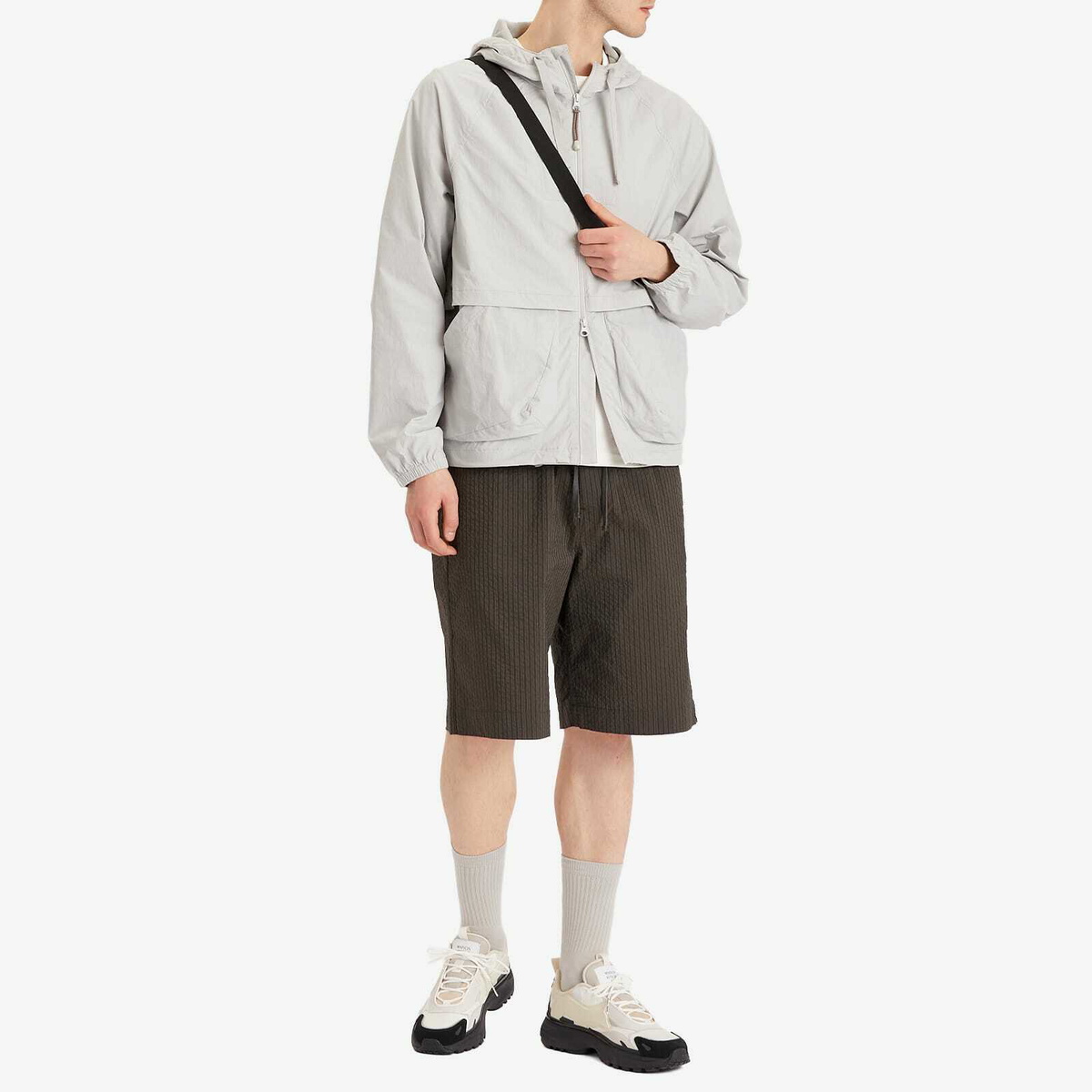 Maison Kitsuné Men's Elasticated Seersucker Bermuda Shorts