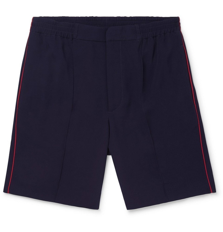 Photo: Alexander McQueen - Piped Crepe Shorts - Navy