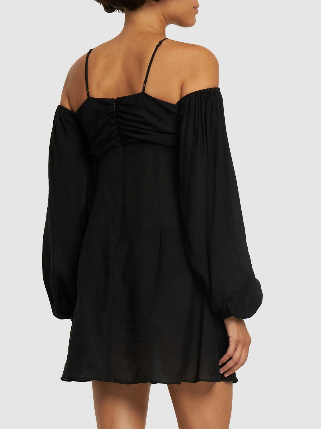 DESIGNERS REMIX Vera Off-shoulder Viscose Mini Dress