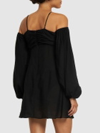DESIGNERS REMIX Vera Off-shoulder Viscose Mini Dress