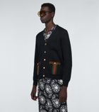 Gucci - Wool-blend V-neck cardigan