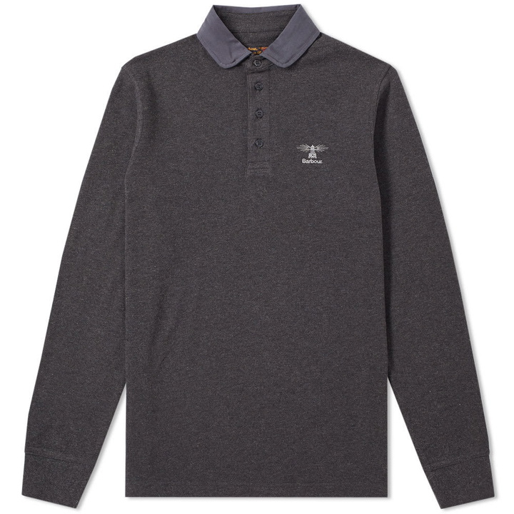 Photo: Barbour Long Sleeve Standard Polo Grey