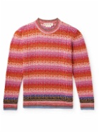 Marni - Logo-Jacquard Striped Wool Sweater - Pink
