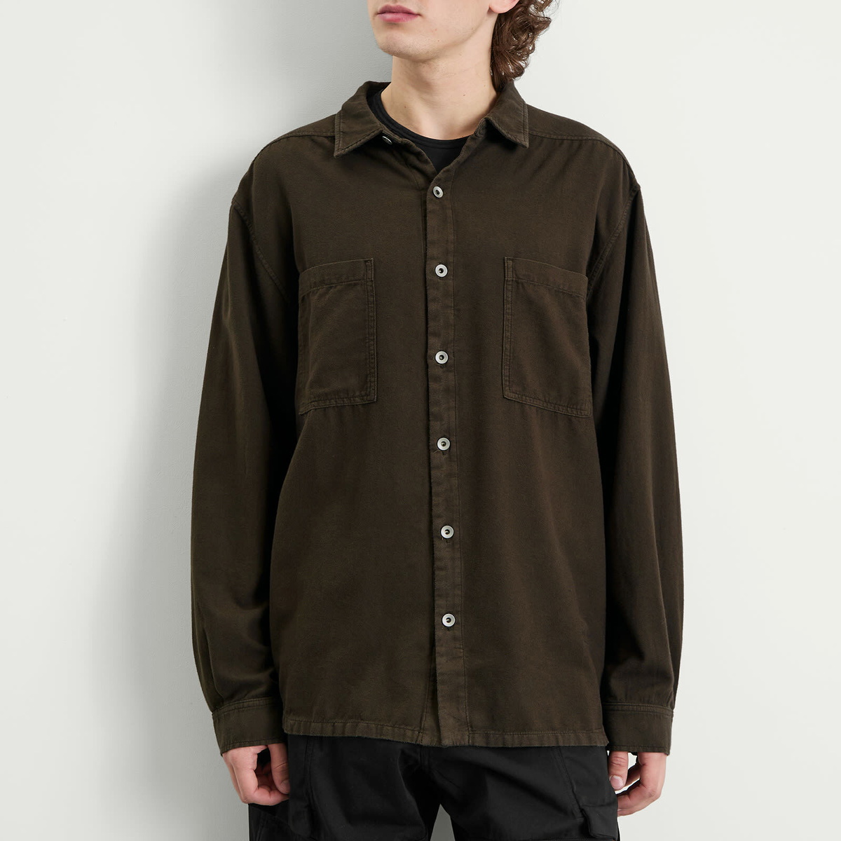Rick Owens DRKSHDW Men's Jumbo Overshirt in Dark Dust Rick Owens