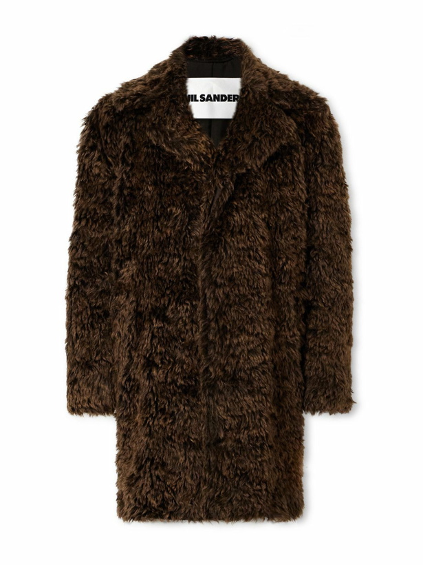 Photo: Jil Sander - Oversized Mohair and Cotton-Blend Coat - Brown