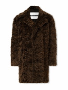 Jil Sander - Oversized Mohair and Cotton-Blend Coat - Brown