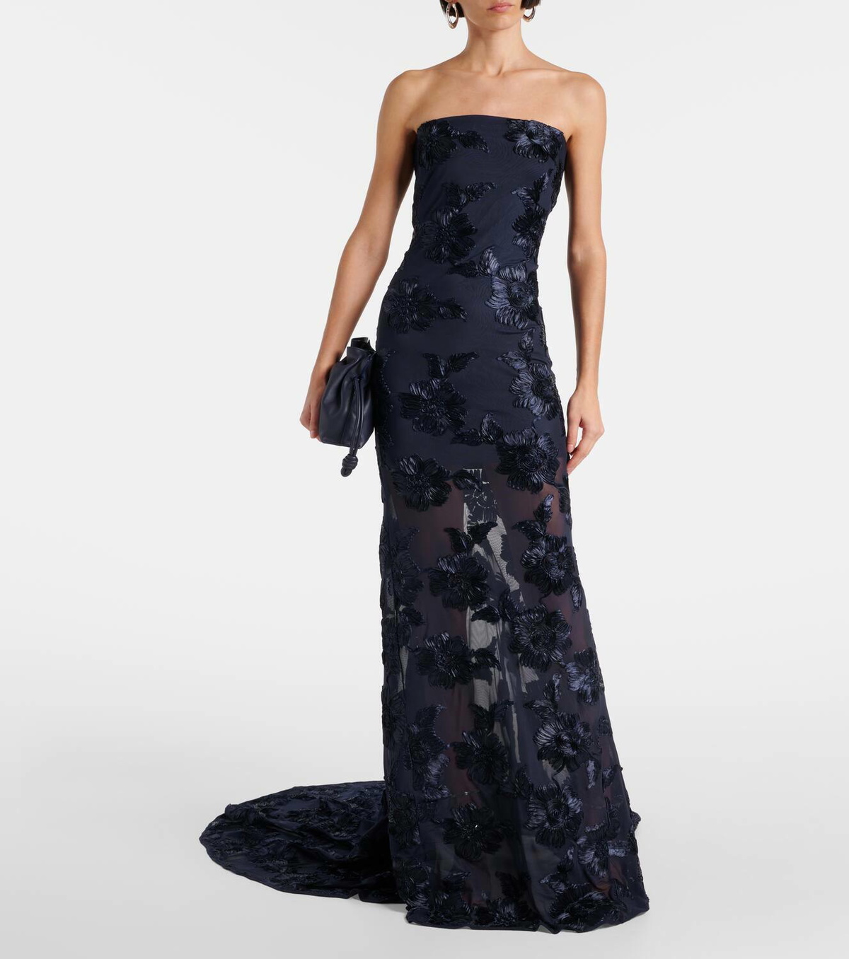 ワンピース ROTATE BIRGER CHRISTENSEN '3D Mesh Maxi' dress 3d Mesh Maxi Dress Dark Blue - ROTATE Birger Christensen