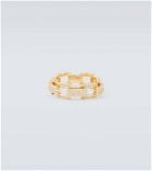 Shay Jewelry Deco Link 18kt gold ring with diamonds