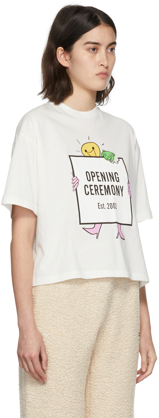 Opening Ceremony White Logo Cropped T-Shirt