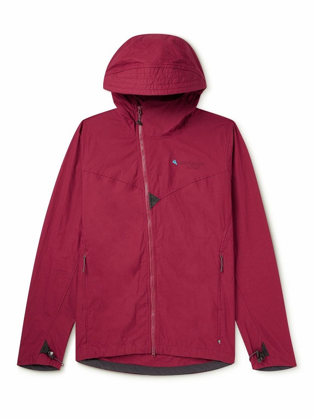 Photo: Klättermusen - Loride 2.0 Logo-Embroidered Hooded Cotton-Shell Jacket - Red