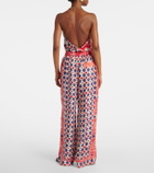 Camilla Printed silk palazzo pants
