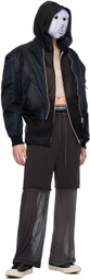 Doublet Black Robot Shoulder Bomber Jacket
