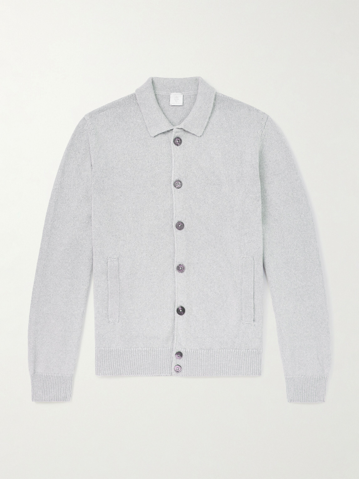 Eleventy - Cotton and Silk-Blend Cardigan - Gray