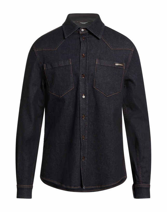 Photo: Dolce & gabbana Mens Denim shirt in Blue