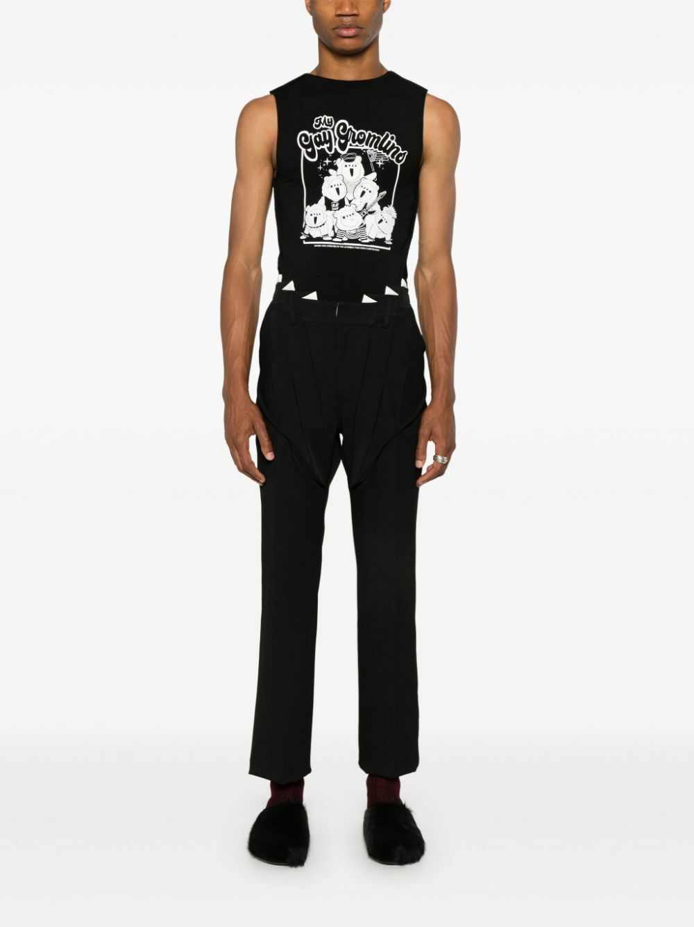 Charles Jeffrey Loverboy Black Graphic Print Tank Top
