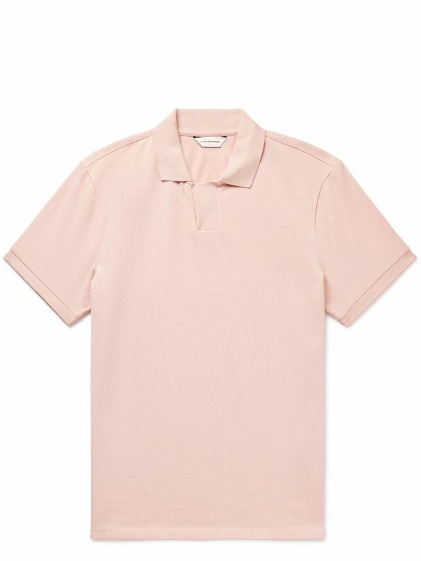 Photo: Club Monaco - Johnny Cotton-Blend Piqué Polo Shirt - Pink