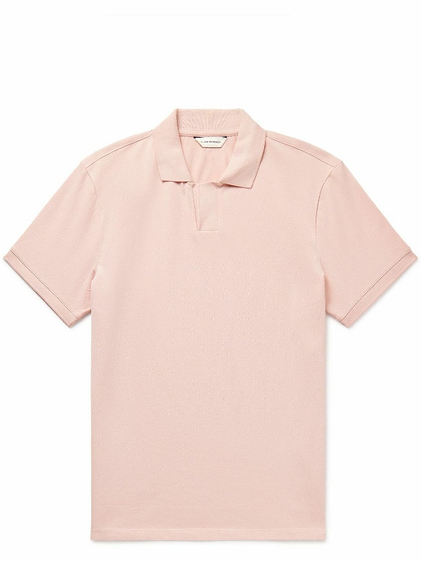Photo: Club Monaco - Johnny Cotton-Blend Piqué Polo Shirt - Pink