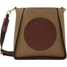 Stella McCartney Khaki Logo Square Crossbody Bag