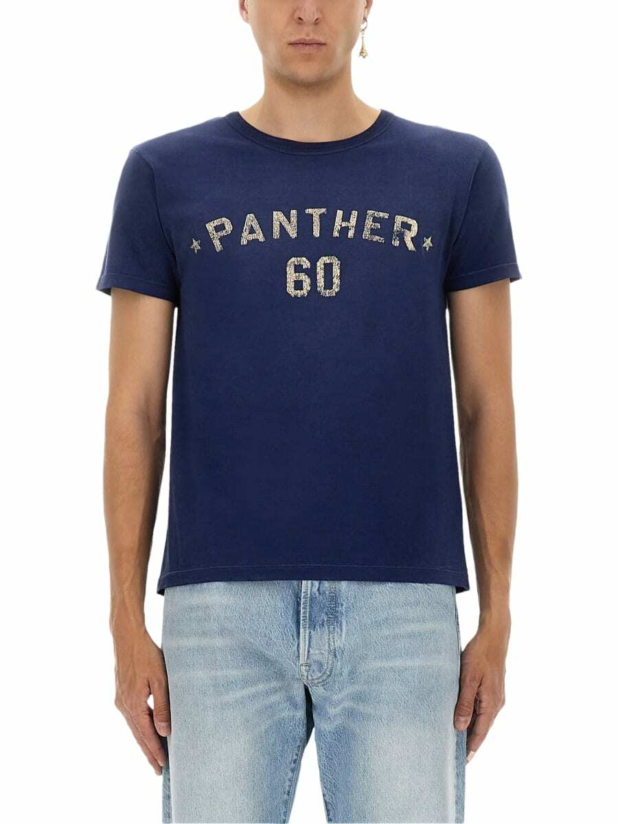 Tシャツ・カットソー VALENTINO GARAVANI COTTON T-SHIRT WITH PANTHER 60 PRINT Valentino Garavani Men's Washed Chez Valentino Crewneck T