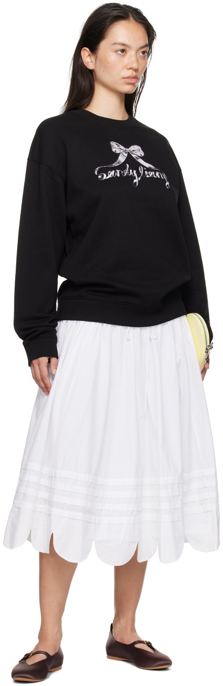 Sandy Liang Black Chrome Sweatshirt