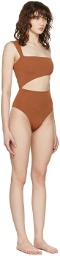 Haight Brown Epe Iu One-Piece Swimsuit