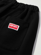 KENZO - Boke Flower 2.0 Straight-Leg Logo-Print Cotton-Jersey Shorts - Black