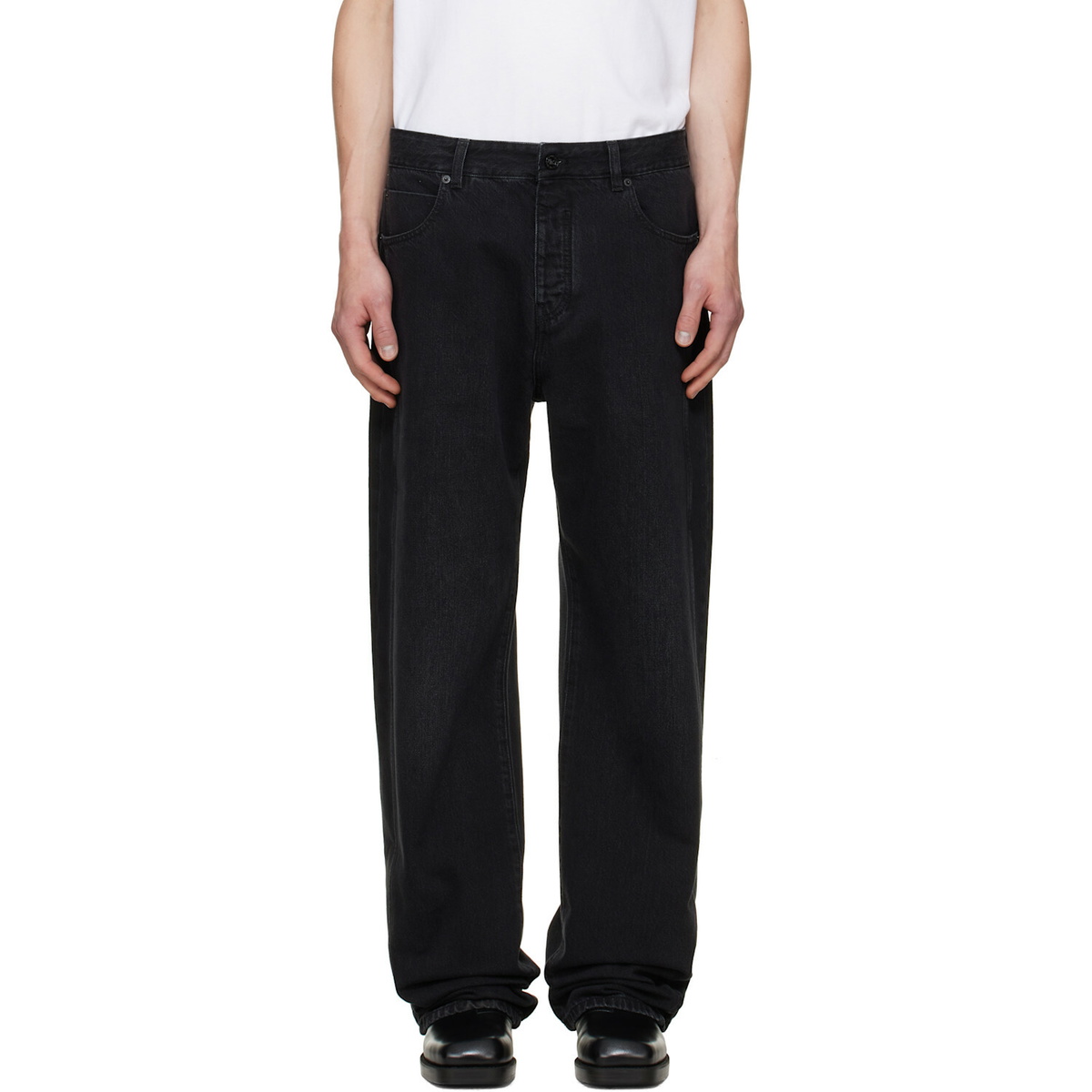 BALMAIN Black Loose-Fit Jeans