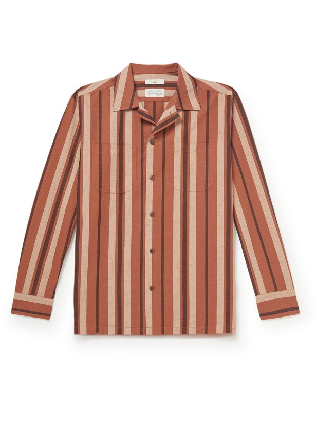 Photo: Nudie Jeans - Vincent Camping Camp-Collar Organic Cotton and Linen-Blend Shirt - Orange
