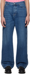 Alexander McQueen Blue Faded Jeans