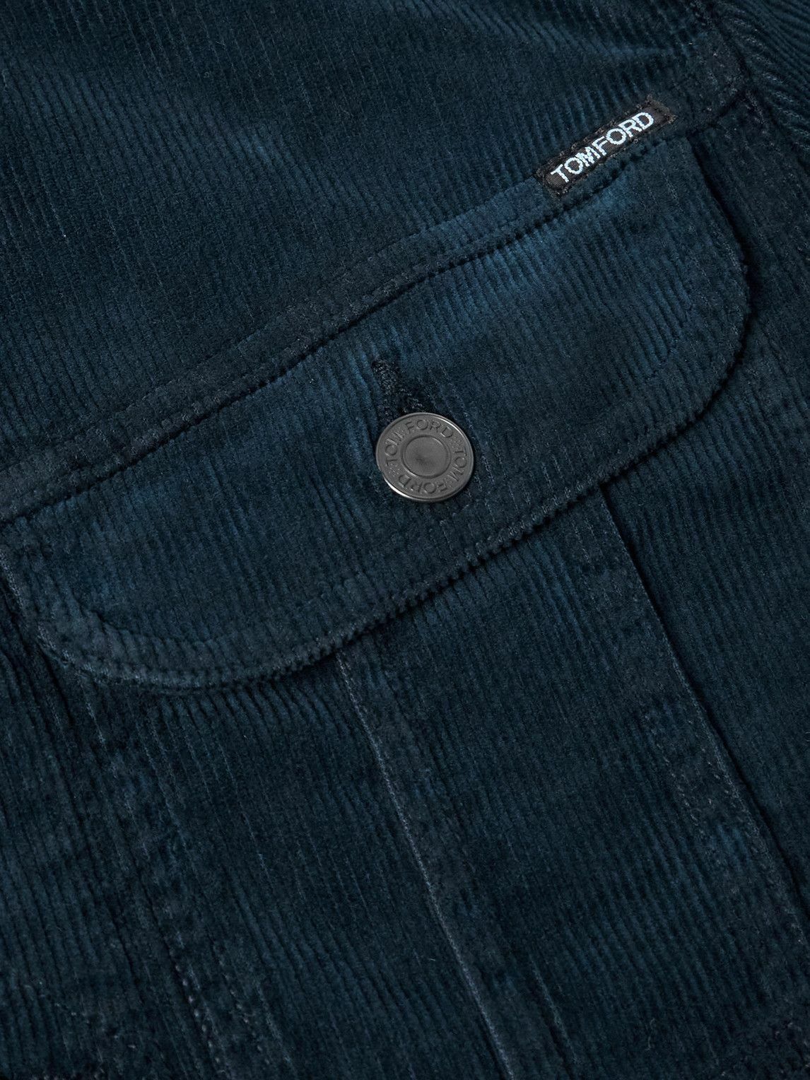 TOM FORD - Slim-Fit Cotton-Blend Corduroy Jacket - Blue