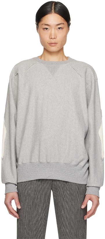 Photo: The Letters Gray Cutout Sweatshirt