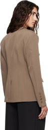 The Frankie Shop Taupe Doyer Cinched Blazer