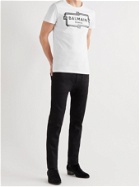 BALMAIN - Slim-Fit Logo-Print Cotton-Jersey T-Shirt - White - XS