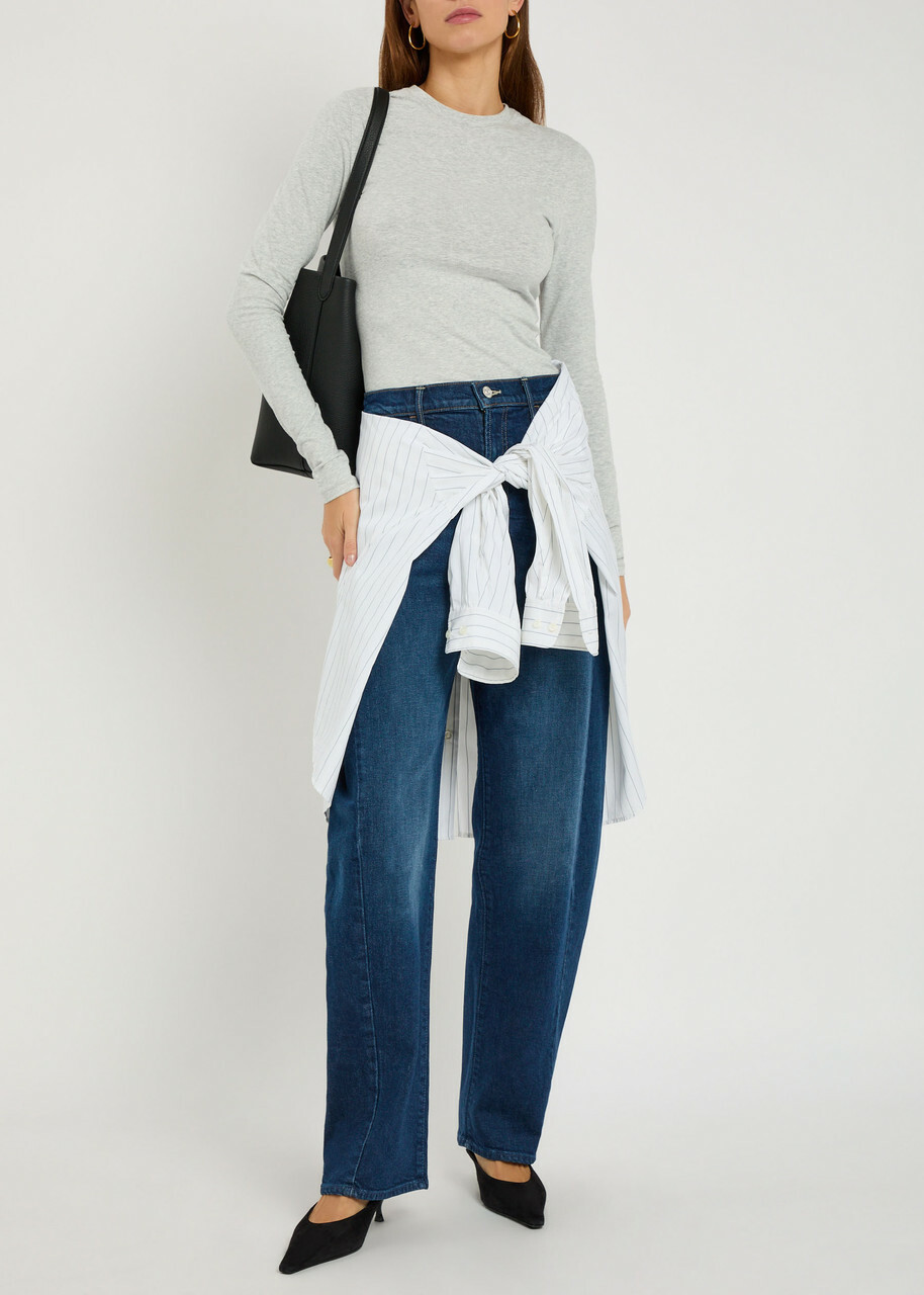 Mother The Full-pipe Skimp Barrel-leg Jeans Blue