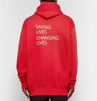 Balenciaga - The World Food Programme Logo-Print Cotton-Blend Hoodie - Men - Red