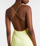 Versace Medusa draped jersey gown