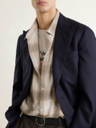 NAHMIAS - Checked Cotton-Flannel Shirt - Neutrals
