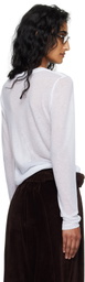 OPEN YY White Pet Club Sheer Long Sleeve T-shirt