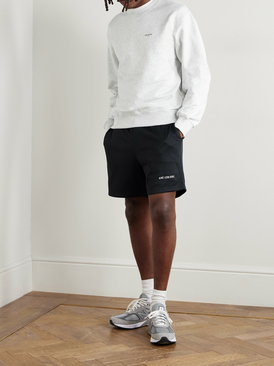 Aimé Leon Dore - Logo-Print Cotton-Jersey Sweatshirt - Gray