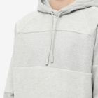 Sunnei Men's Panelled Popover Hoody in Grey Melange