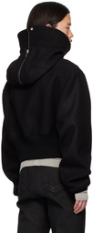 Rick Owens Black Porterville Cropped Alice Bomber Jacket