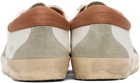 Golden Goose White & Brown Super-Star Classic Sneakers