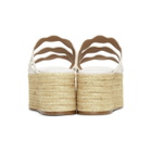 Chloe White Lauren Flatform Sandals