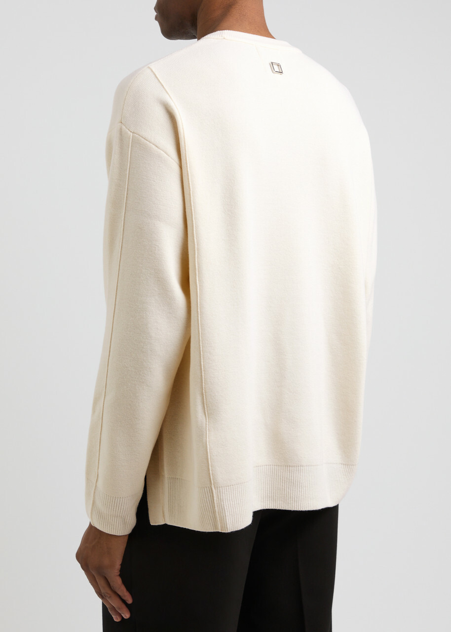 Wooyoungmi Side-split Wool Jumper Ivory
